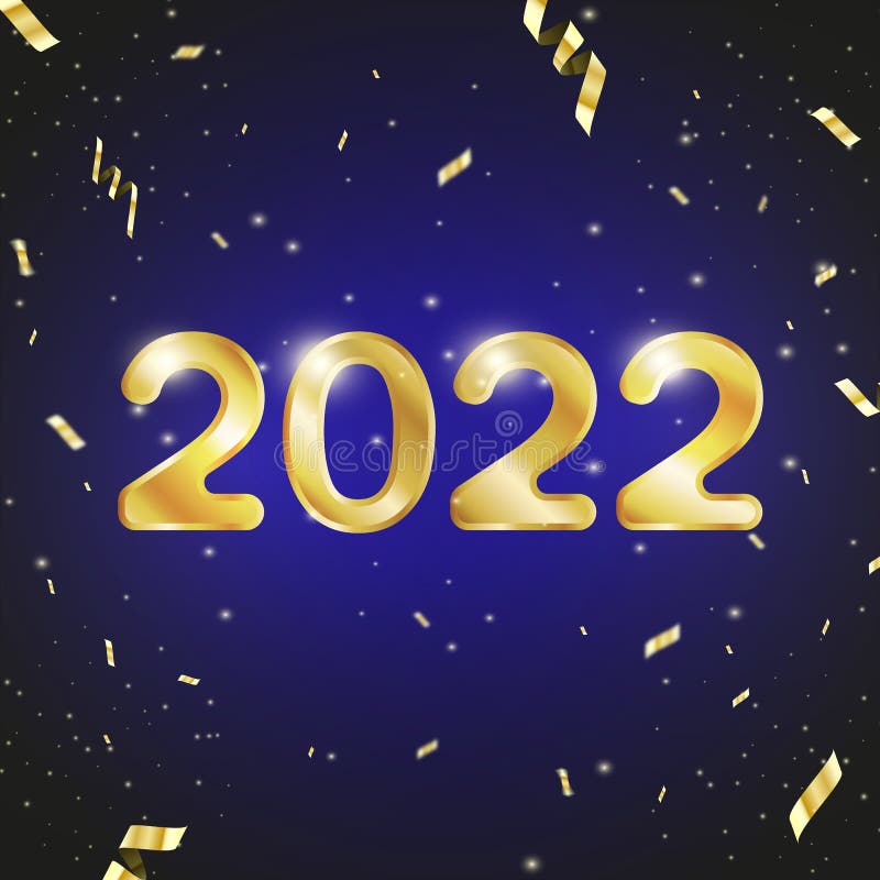 Banner with Gold Numbers Celebrating 2022 Stock Illustration - Illustration  of banner, circle: 227773039