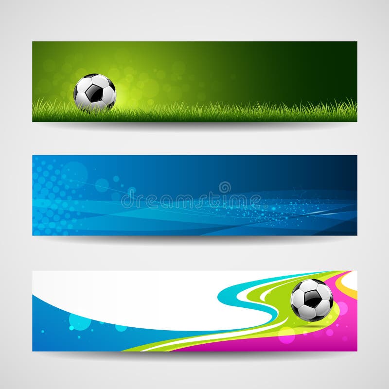 Banner Headers Soccer Ball Background Stock Photo - Image: 25880500