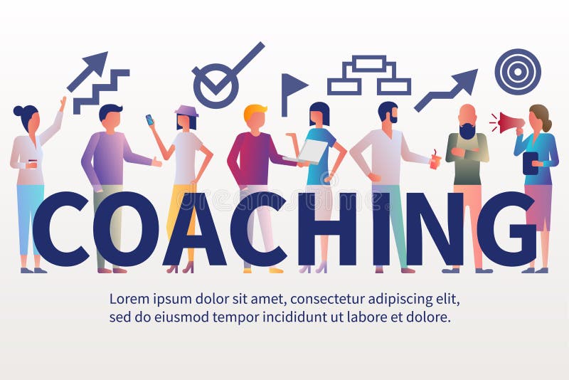Banner het trainen De leider die van de onderneemsterbus zaken voorstellen vector illustratie Banner het trainen De leider die van de onderneemsterbus zaken voorstellen vector illustratie