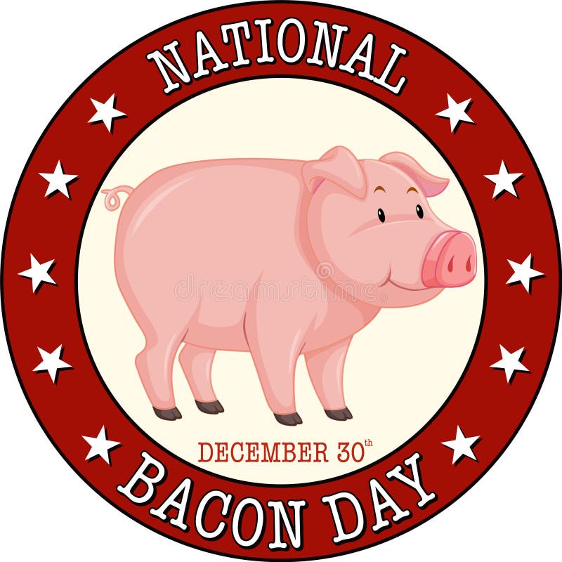Banner of International Bacon Day Stock Vector Illustration of clip
