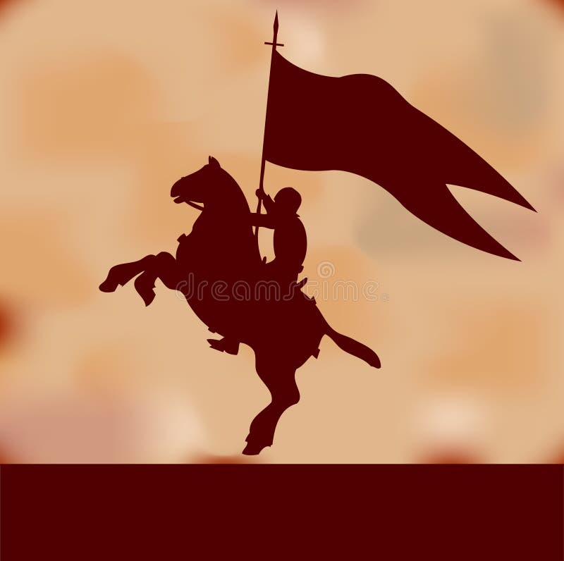 Banner Knight Background stock vector. Illustration of lance - 10058869