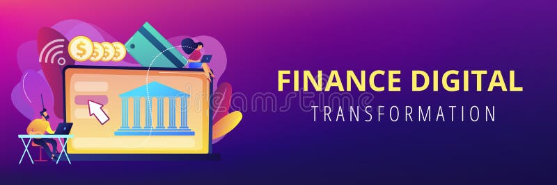 Banner-Kopfzeile für Open Banking-Plattform stock abbildung