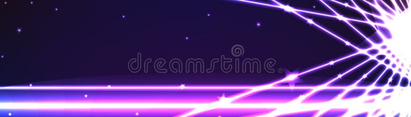 Banner line light effect space stock illustration