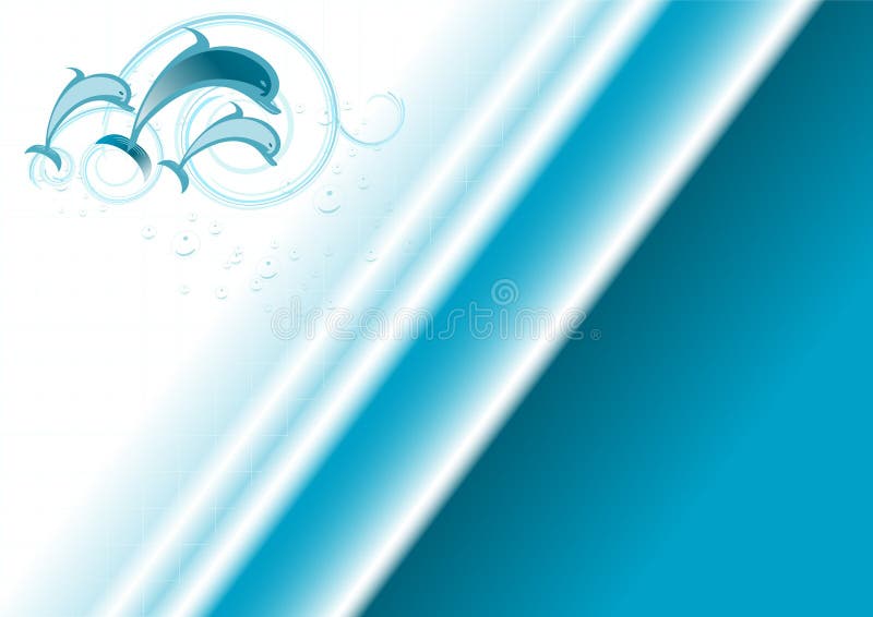 Banner on the marine theme with a herd of jumping dolphin.Banner.Background. Banner on the marine theme with a herd of jumping dolphin.Banner.Background