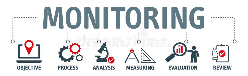 Monitoring process concept vector illustration