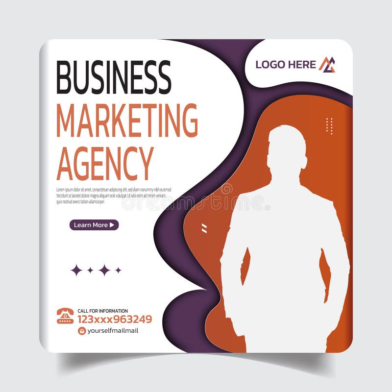 Banner pubblicitario e creativo per i social media aziendali royalty illustrazione gratis