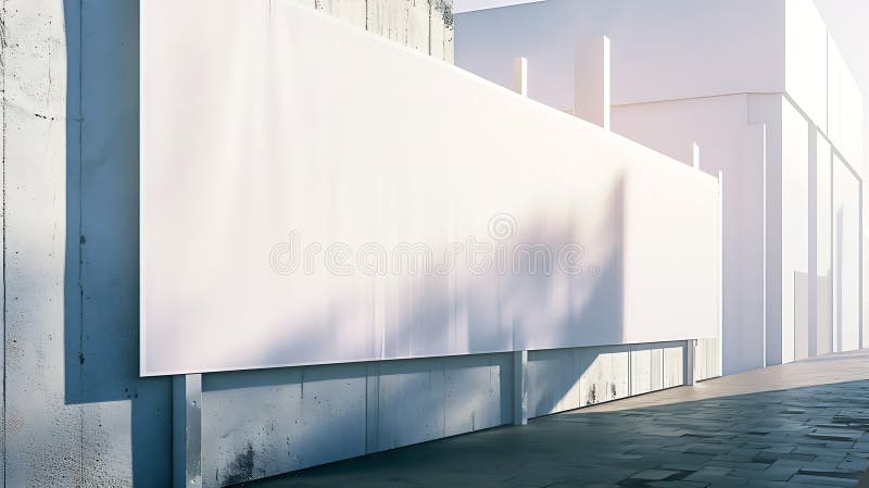 Generative AI : Blank white advertising banner on the construction cite fence business concept. Generative AI : Blank white advertising banner on the construction cite fence business concept.