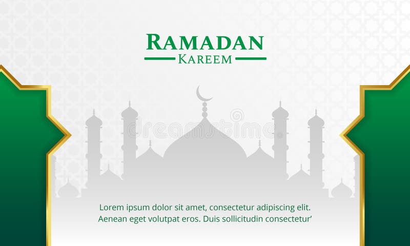 Banner ramadan kareem colorat stock illustration