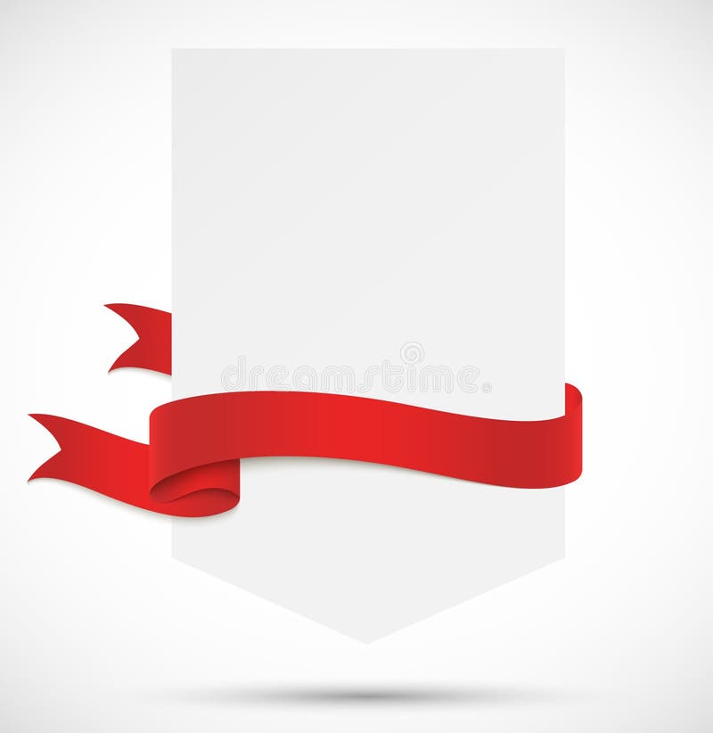 top rated 5 stars with red ribbon Stock Illustration