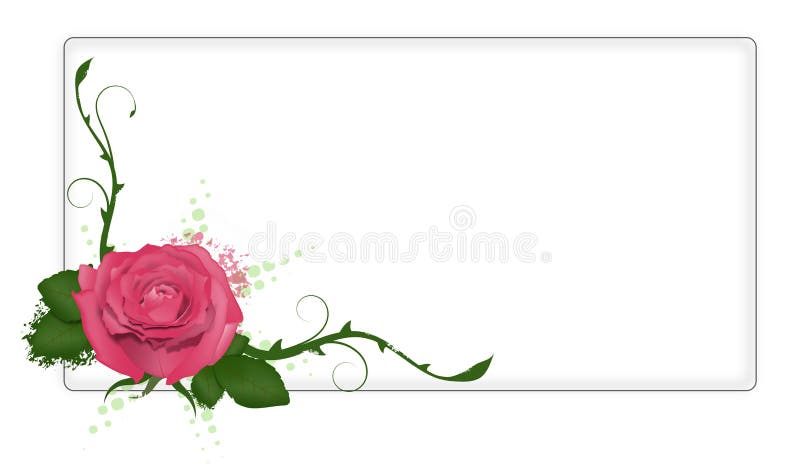 Banner with rose