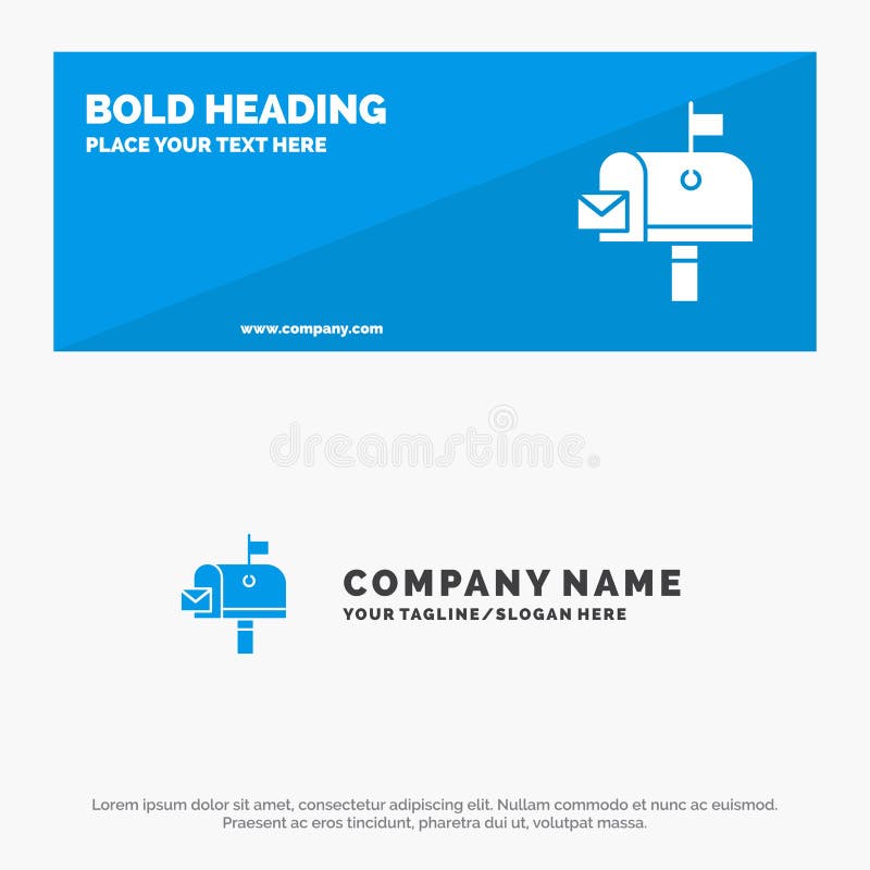 Banner site web pentru poștă poștală poștală poștală poștală poștală poștală pentru poștă și șablon pentru sigla firmei stock illustration