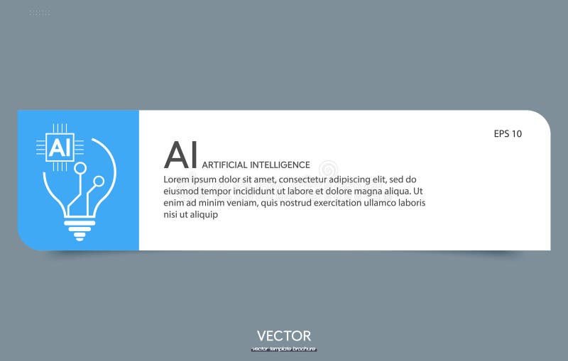 Banner sull'innovazione e l'intelligenza moderna. Elemento infografico illustrazione di stock