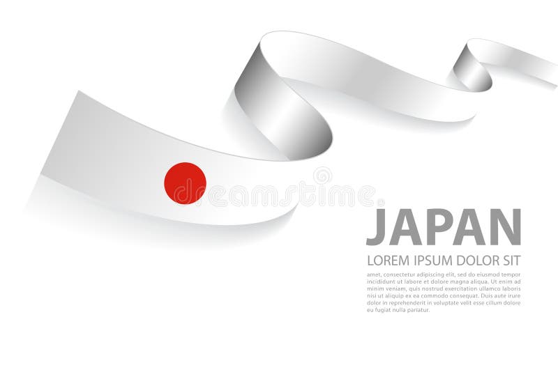 Banner vectorial cu culori de pavilion japonez royalty free illustration
