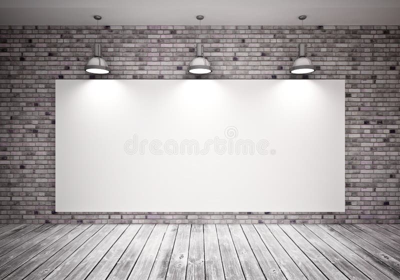 Banner on wall stock images