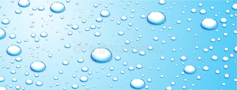 Banner with water drops. stock vector. Illustration of drop - 90366499
