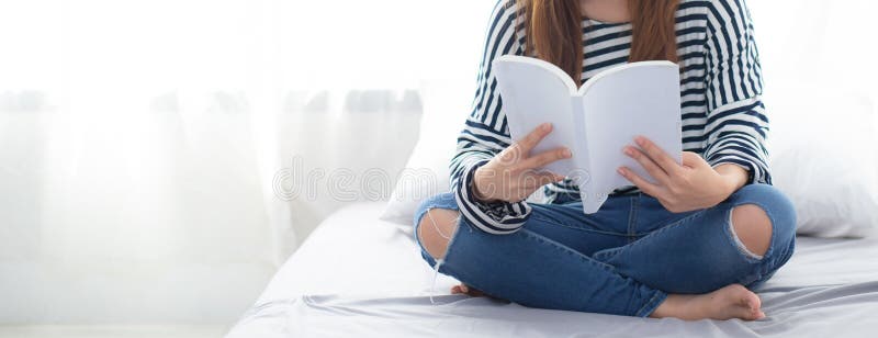 Banner website beautiful asian woman relax sitting reading book stock photos Banner website beautiful asian woman relax sitting reading book stock photos