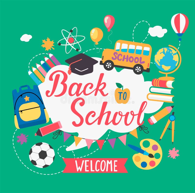 Welcome Back To School Vector Art, Icons, and Graphics for Free