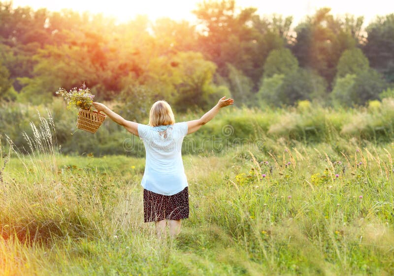 Old Age, Relationships And People Concept - Happy Senior Couple Walks