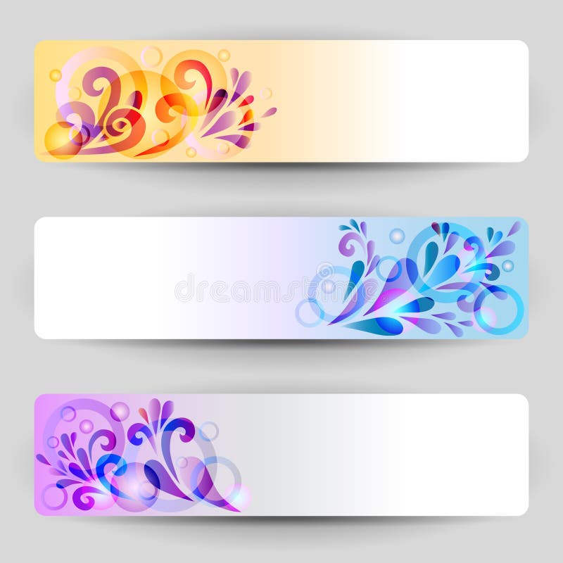 Banners with abstract decoration royalty free illustration