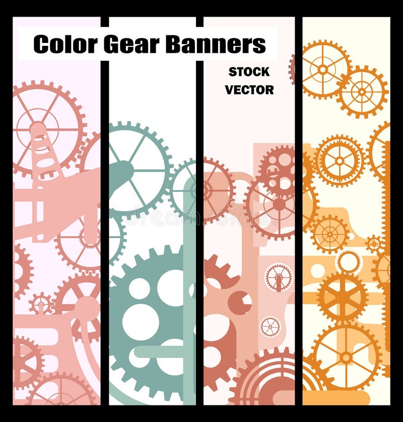 Banners with gears