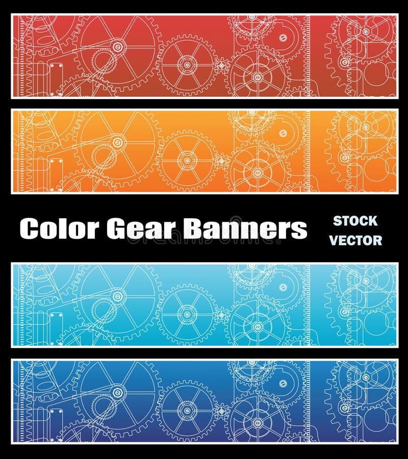 Banners with gears