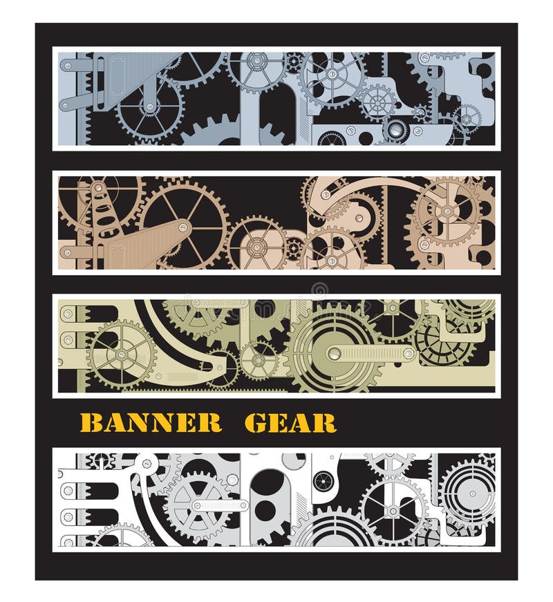 Banners with gears