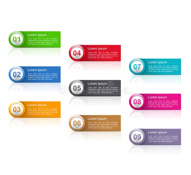 Banners with Numbers stock vector. Illustration of blank 36057063