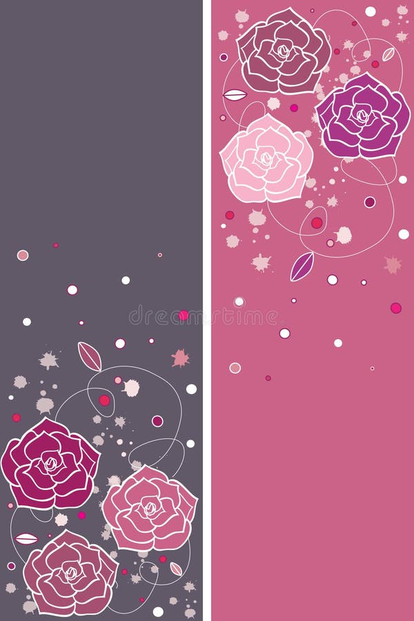 Banners with roses