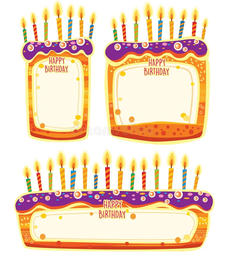 Birthday cakes stock vector. Illustration of white, fancy - 23451445