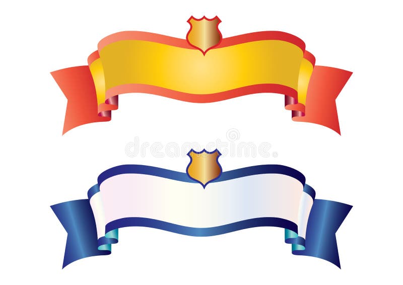 Banners With Shield Vector Stock Vector Image 5630649