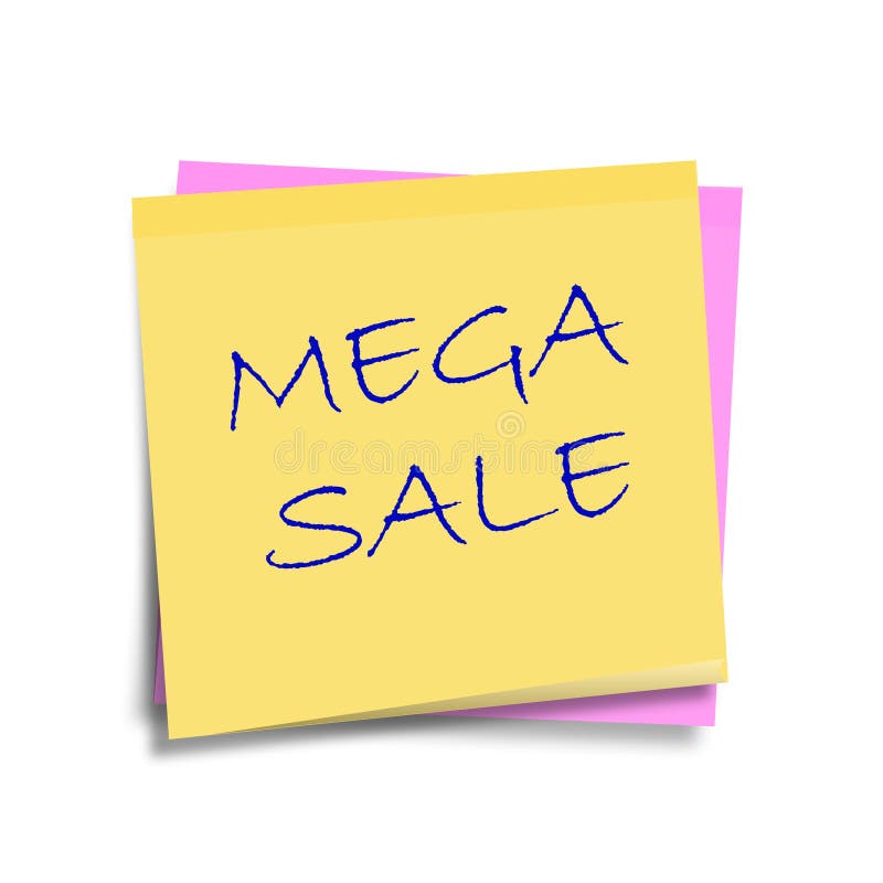 MEGA SALE - PROMOTION LABEL - ADVERTISEMENT vector illustration