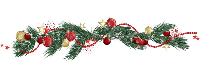 Guirlande De Noël Clip Art Libres De Droits, Svg, Vecteurs Et