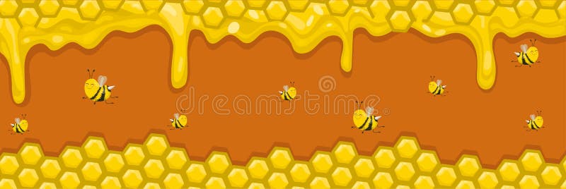 Banni?re horizontale avec les nids d'abeilles, le miel et les abeilles Activité d'abeille Illustration de vecteur illustration de vecteur Banni?re horizontale avec les nids d'abeilles, le miel et les abeilles Activité d'abeille Illustration de vecteur illustration de vecteur