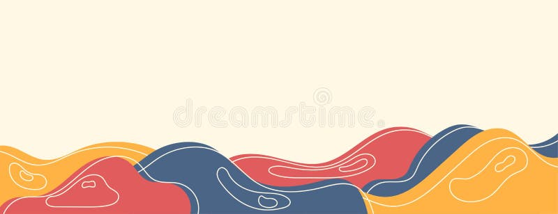 Bannière abstraite colorée arrière-plan avec formes fluides et ligne. Bannière abstraite colorée arrière-plan avec formes fluides et linevector illustration
