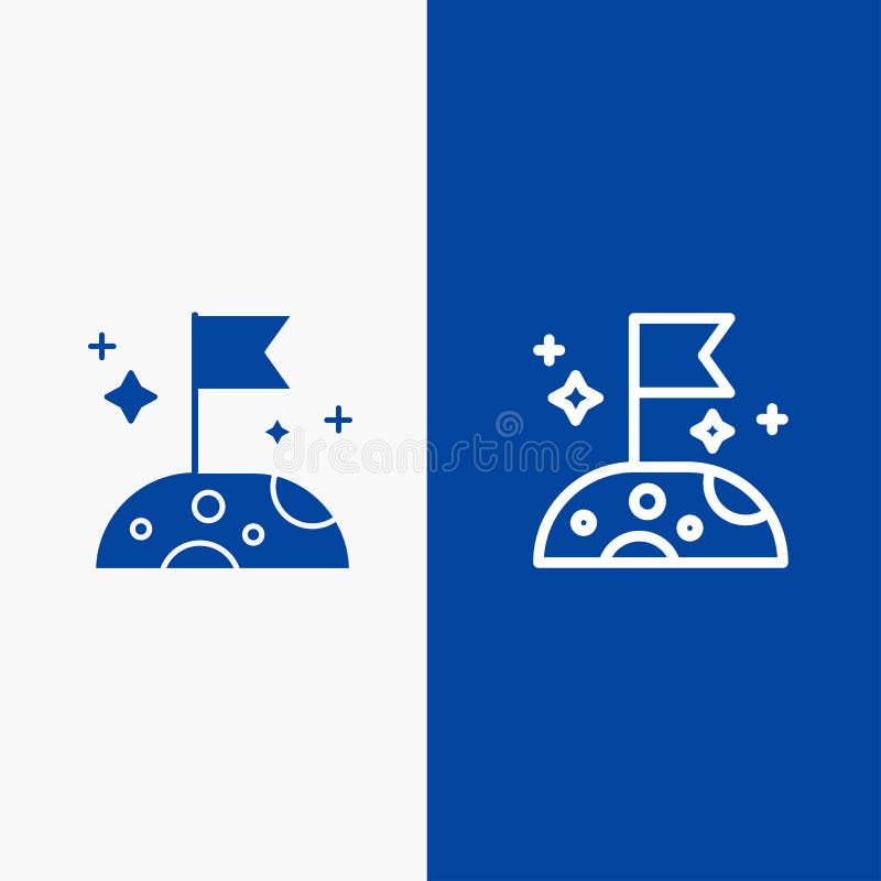 Bannière bleue de lune, lente, d'espace de ligne et de Glyph d'icône solide de bannière d'icône solide bleue de ligne et de Glyph illustration libre de droits Bannière bleue de lune, lente, d'espace de ligne et de Glyph d'icône solide de bannière d'icône solide bleue de ligne et de Glyph illustration libre de droits