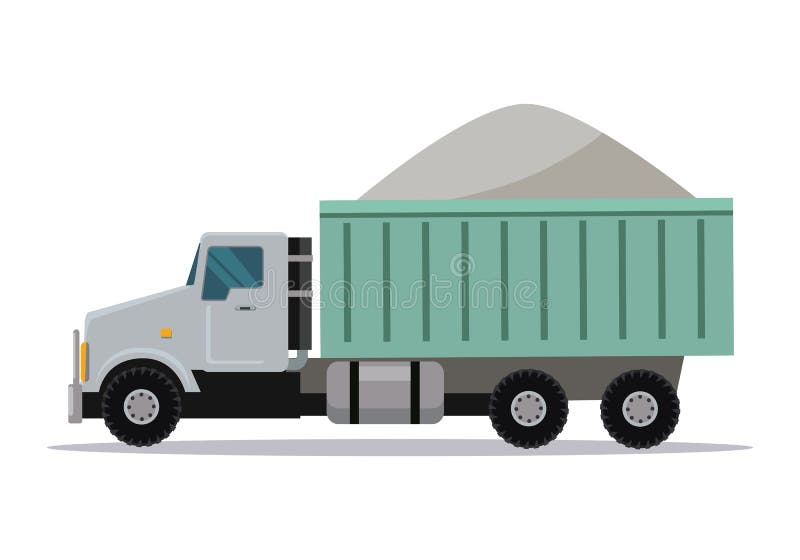 Bannière de camionnage de vecteur Verseur de camion de concept de cargaison illustration de vecteur Bannière de camionnage de vecteur Verseur de camion de concept de cargaison illustration de vecteur