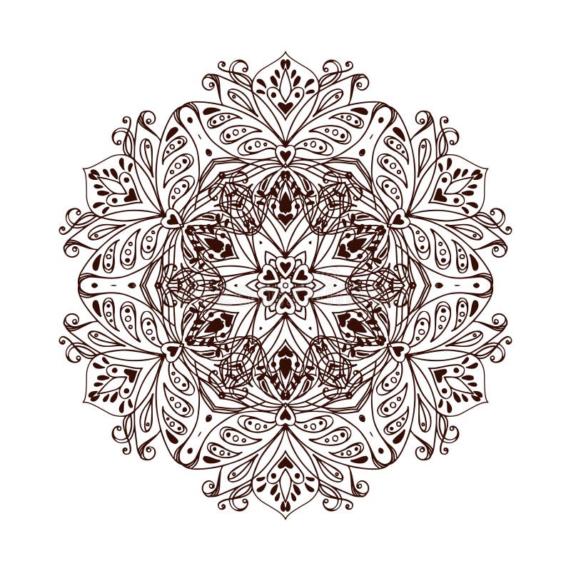 Bannière de mandala, style indien illustration libre de droits Bannière de mandala, style indien illustration libre de droits