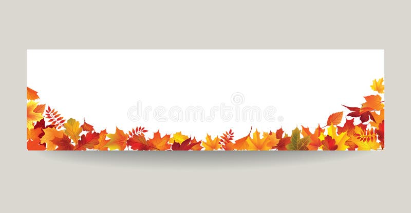 Bannière de nature de feuille de chute Autumn Leaves Background Saison florale illustration de vecteur