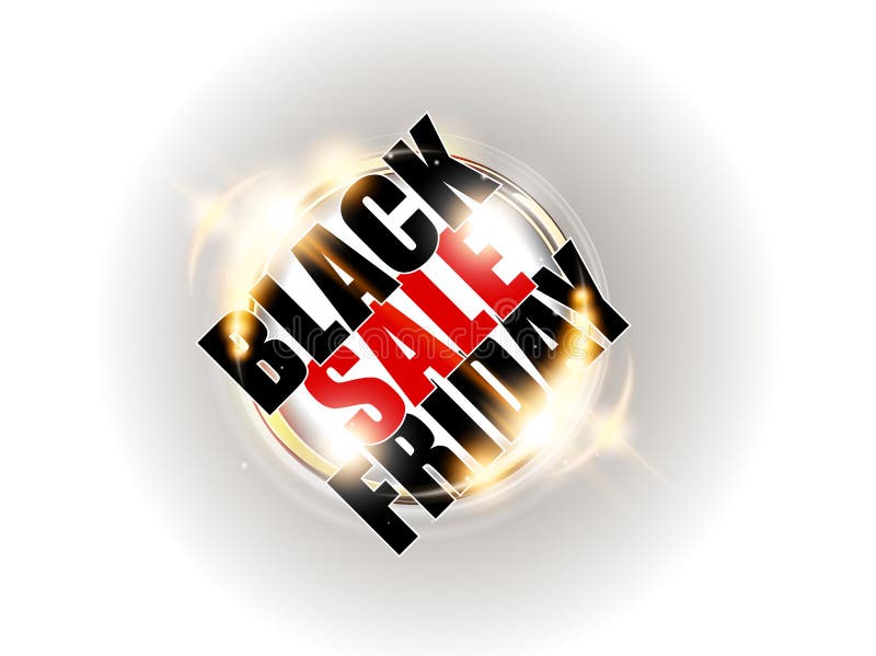 Bannière de vente de Black Friday sur le fond blanc illustration stock Bannière de vente de Black Friday sur le fond blanc illustration stock