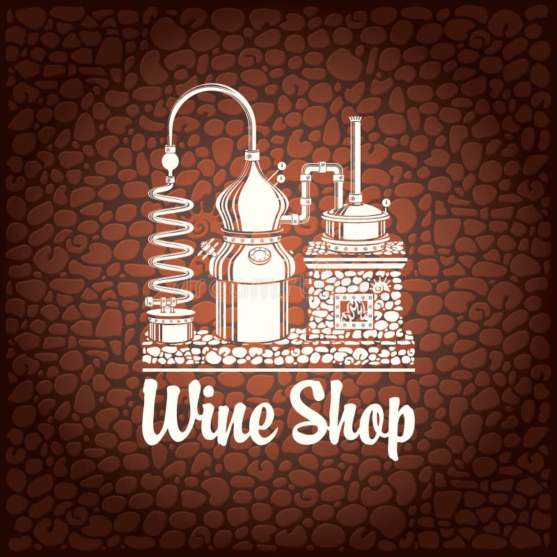 Bannière pour la boutique de vin illustration de vecteur Bannière pour la boutique de vin illustration de vecteur