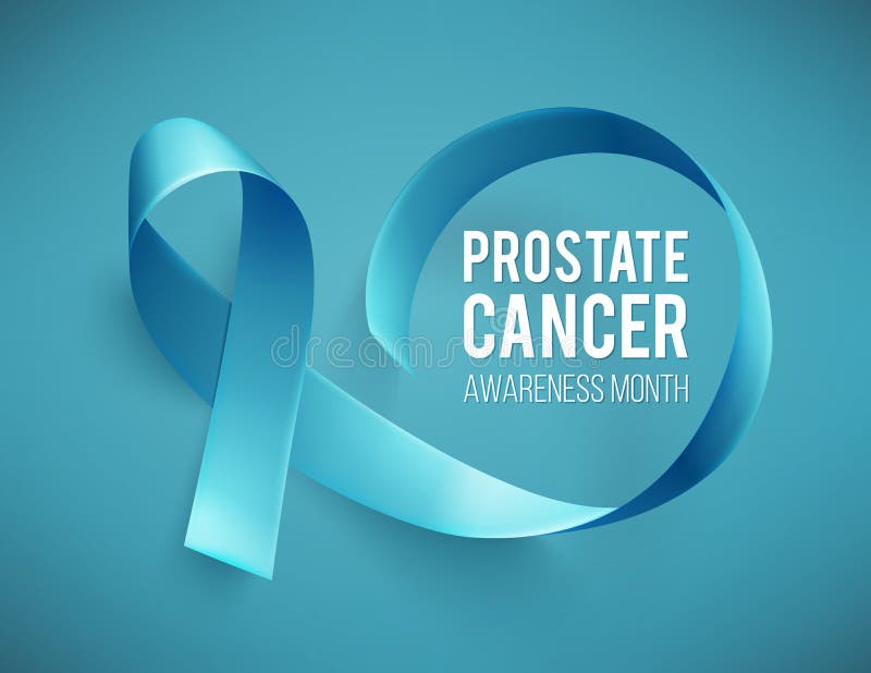 Bannière pour le mois de conscience de cancer de la prostate en novembre Espoir de Word avec le ruban bleu réaliste calibre de co