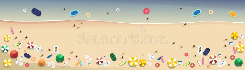 Bannière tropicale de vacances de sable réglé de vacances de plage d'été illustration de vecteur Bannière tropicale de vacances de sable réglé de vacances de plage d'été illustration de vecteur