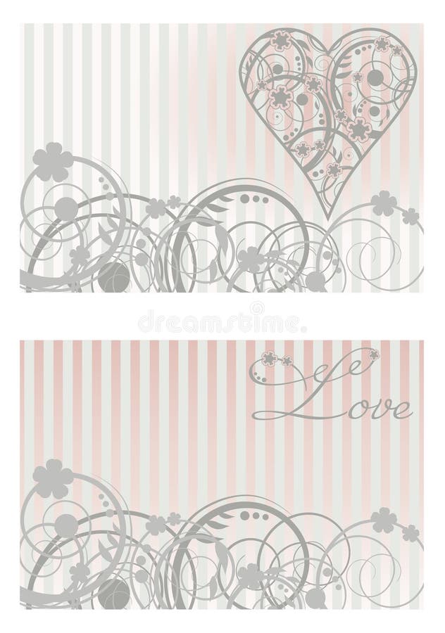 Bannières d'amour de vintage illustration de vecteur Bannières d'amour de vintage illustration de vecteur
