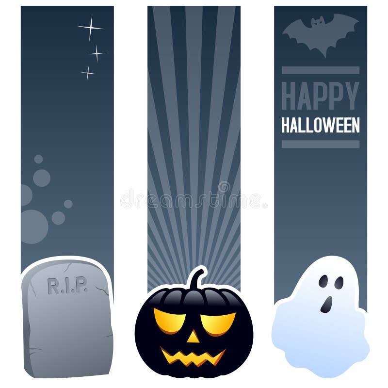 Bannières de verticale de Halloween illustration de vecteur Bannières de verticale de Halloween illustration de vecteur