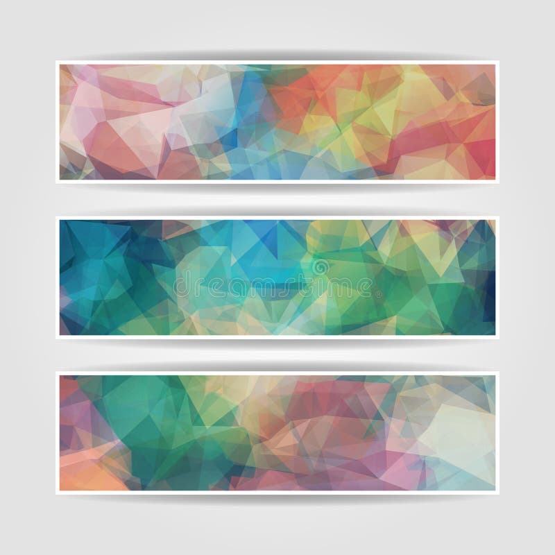 Abstract banners with Modern Triangular Polygonal pattern. Abstract banners with Modern Triangular Polygonal pattern