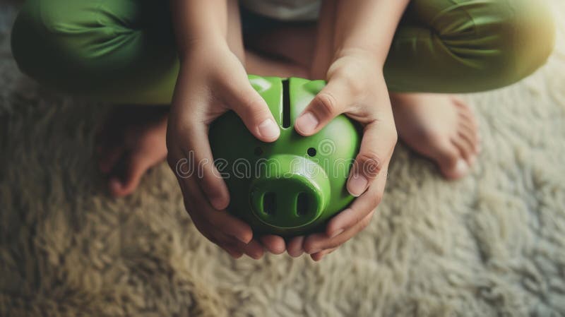 Banque de piges verte générée par AI photographie stock