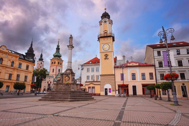 Banská Bystrica, Slovenská republika při západu slunce.