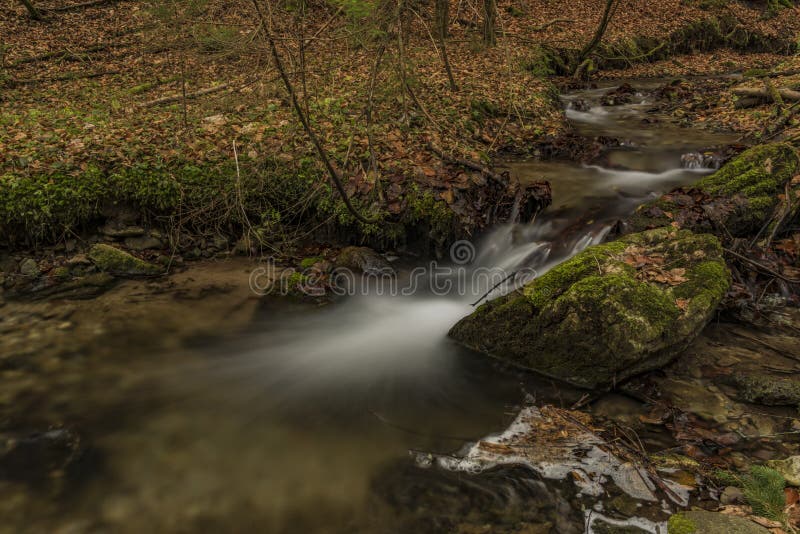 Bansky creek in autumn morning near Spania Dolina