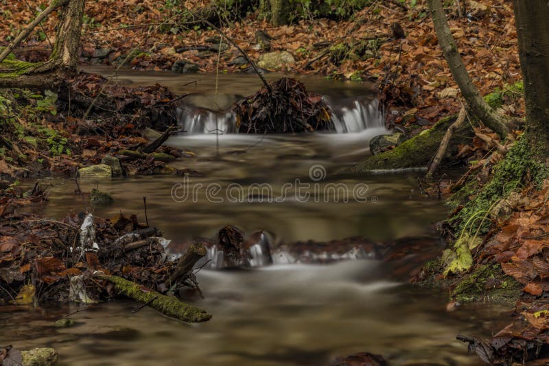 Bansky creek in autumn morning near Spania Dolina