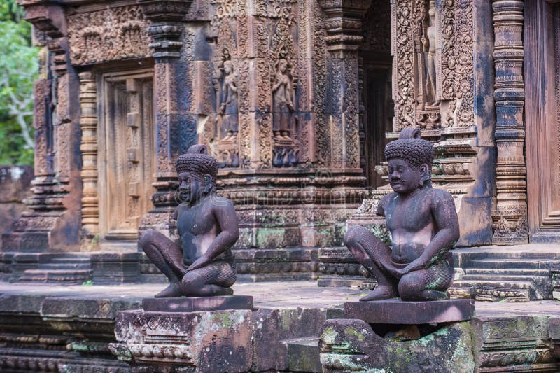 Banteay Srei świątynia w Kambodża obrazy royalty free Banteay Srei świątynia w Kambodża obrazy royalty free